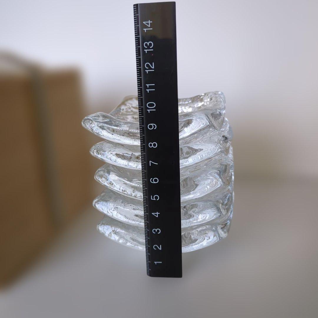 益田芳徳 硝子 石目 小鉢 五客揃 共箱付 ガラス 作家