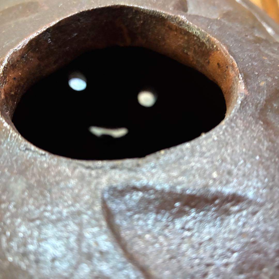 昭和初期　時代物　骨董　￼信楽焼　たぬき　置物　縁起物　商売繁盛　￼レア