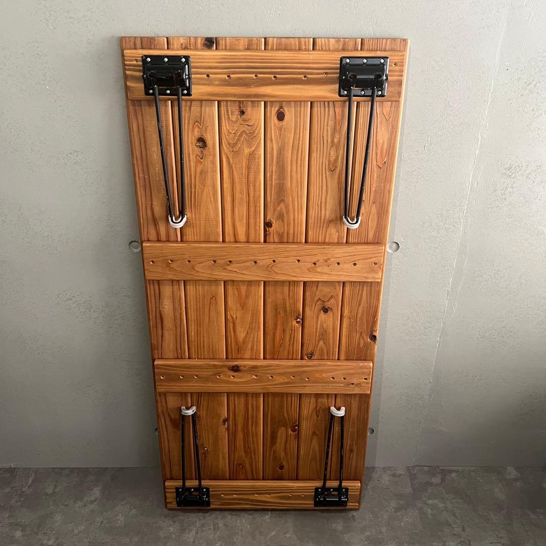 木製折りたたみテーブル 大きめ ブラウン