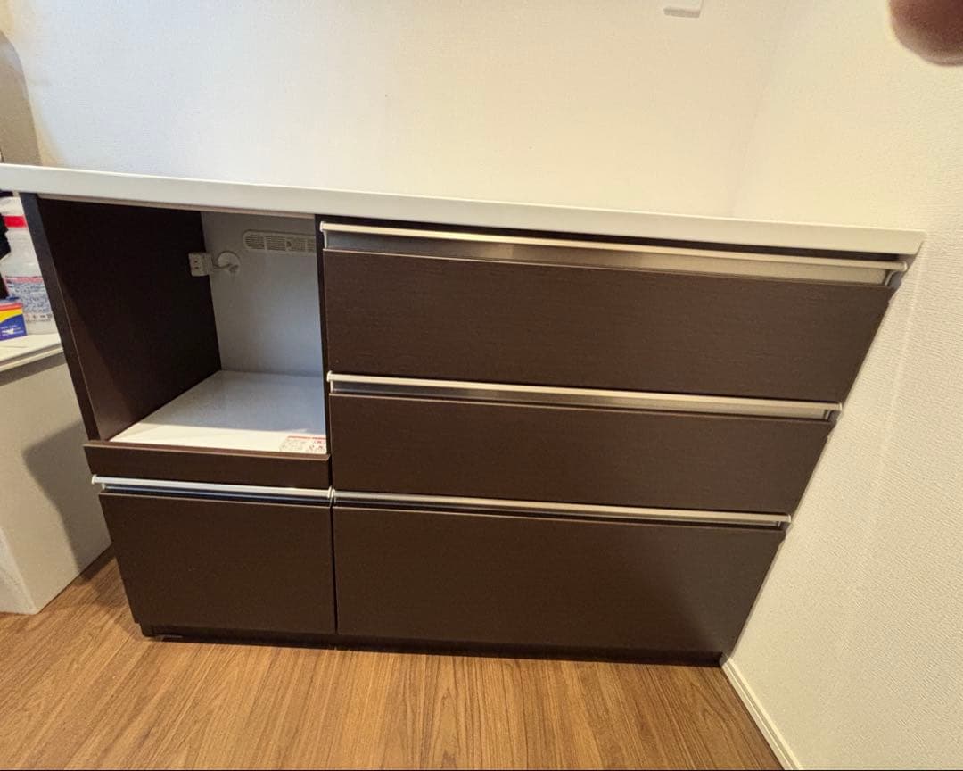 送料込 美品　完成品　キッチンカウンター レンジ台　120cm