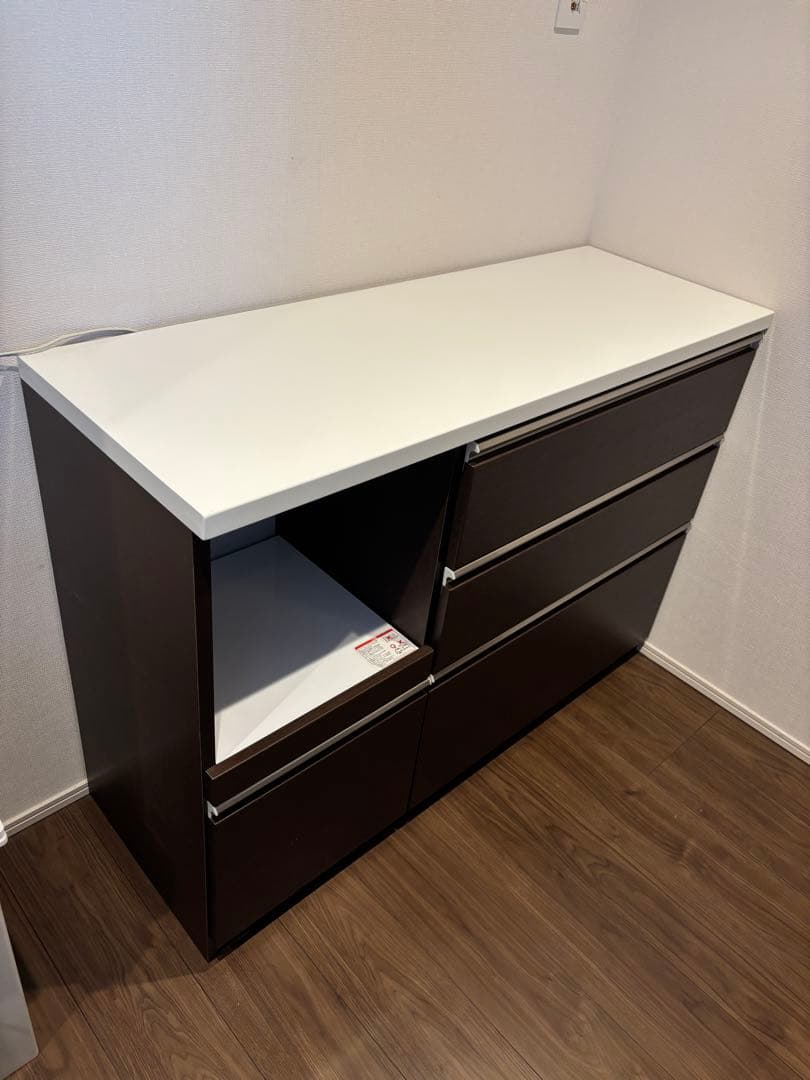 送料込 美品　完成品　キッチンカウンター レンジ台　120cm
