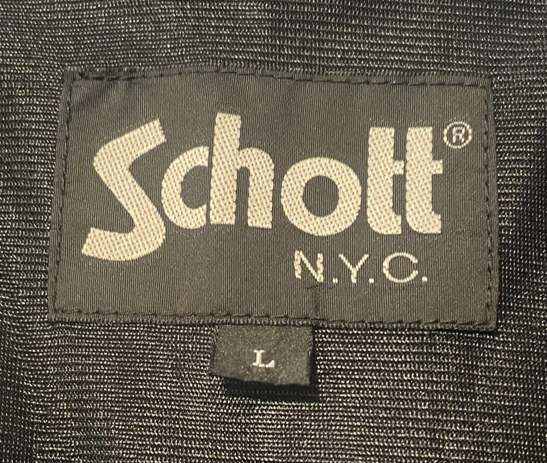【極希少/美品】Schott ショット コーチジャケット 鷹 星条旗 黒 L