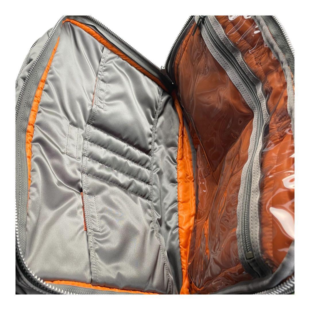 極美品 PORTER ポーター タンカー シルバーグレー 3WAYバック　2層式