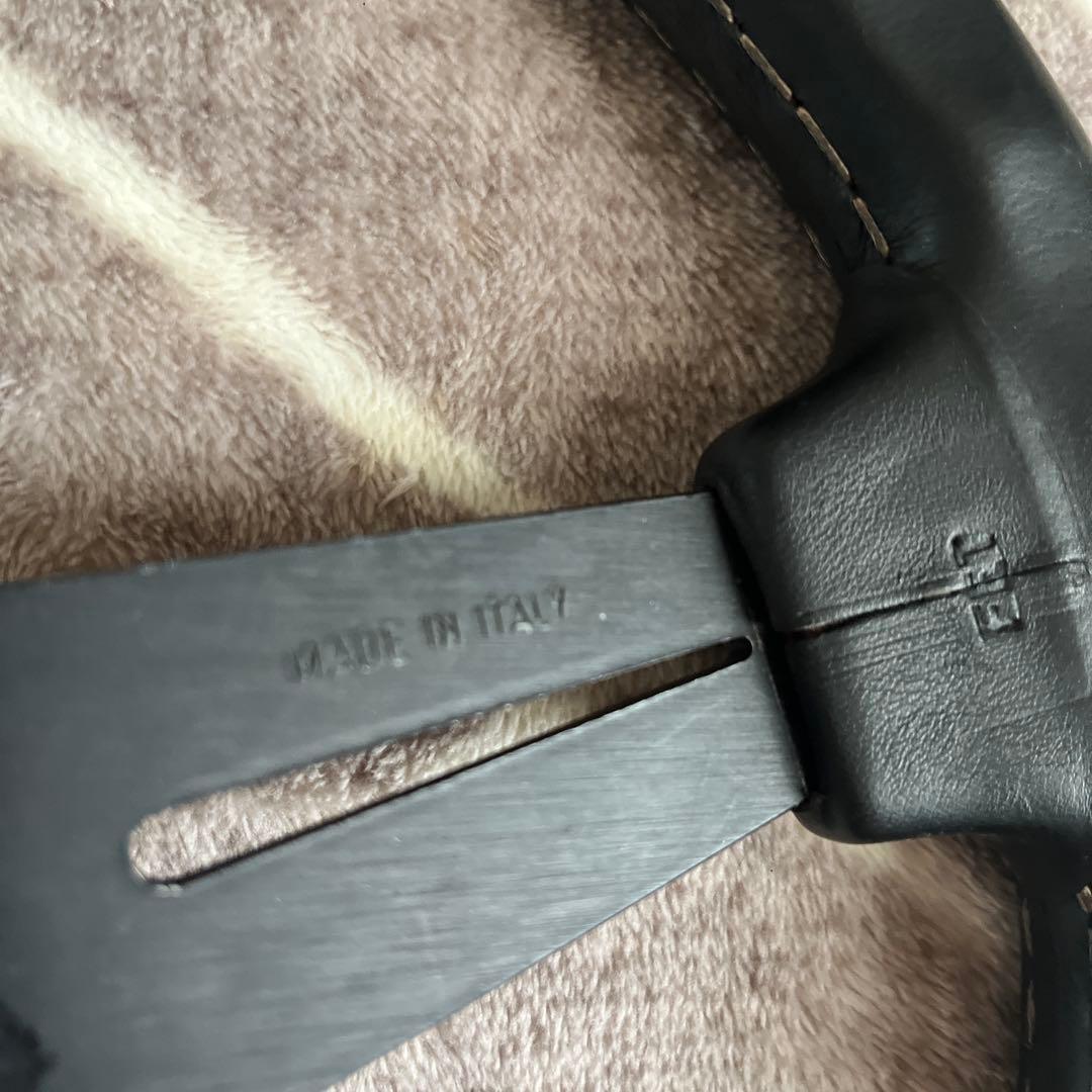 【中古】NARDI ナルディ クラシック ブラックレザー＆ブラックスポーク 33