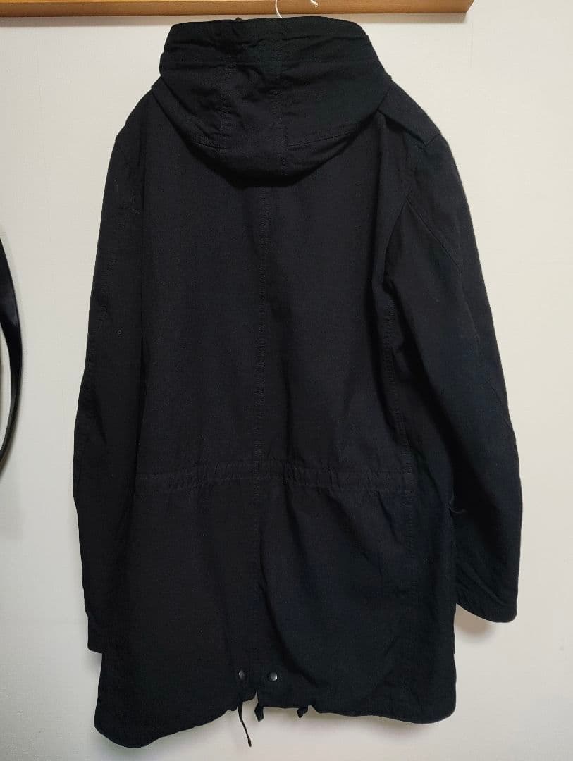 コムデギャルソンオム　モッズコート　黒　フード　　L