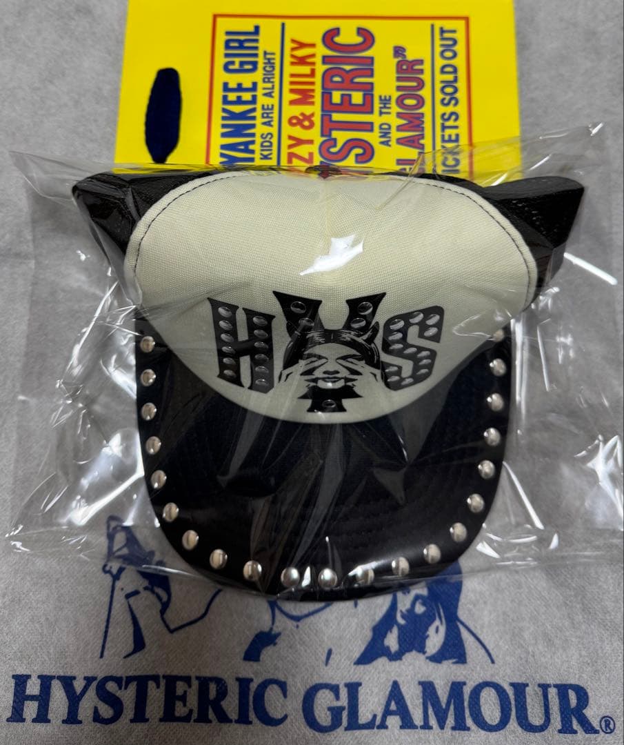 新品 大人気！HYS メッシュキャップ【SEE NO EVIL スタッズ】黒