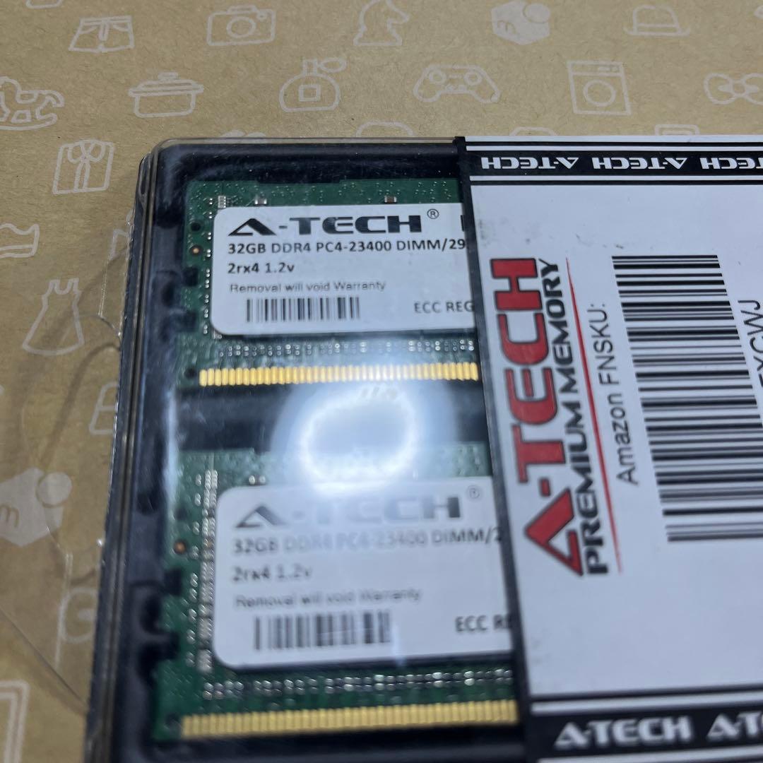 【新品未使用】A-TECH 64GB DDR4 2933MHz ECC RAM