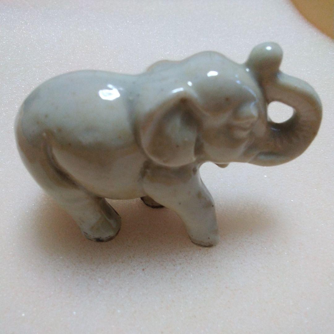 昭和レトロビンテージアンティークコレクション親子犬&ゾウさん(陶器新品未使用)
