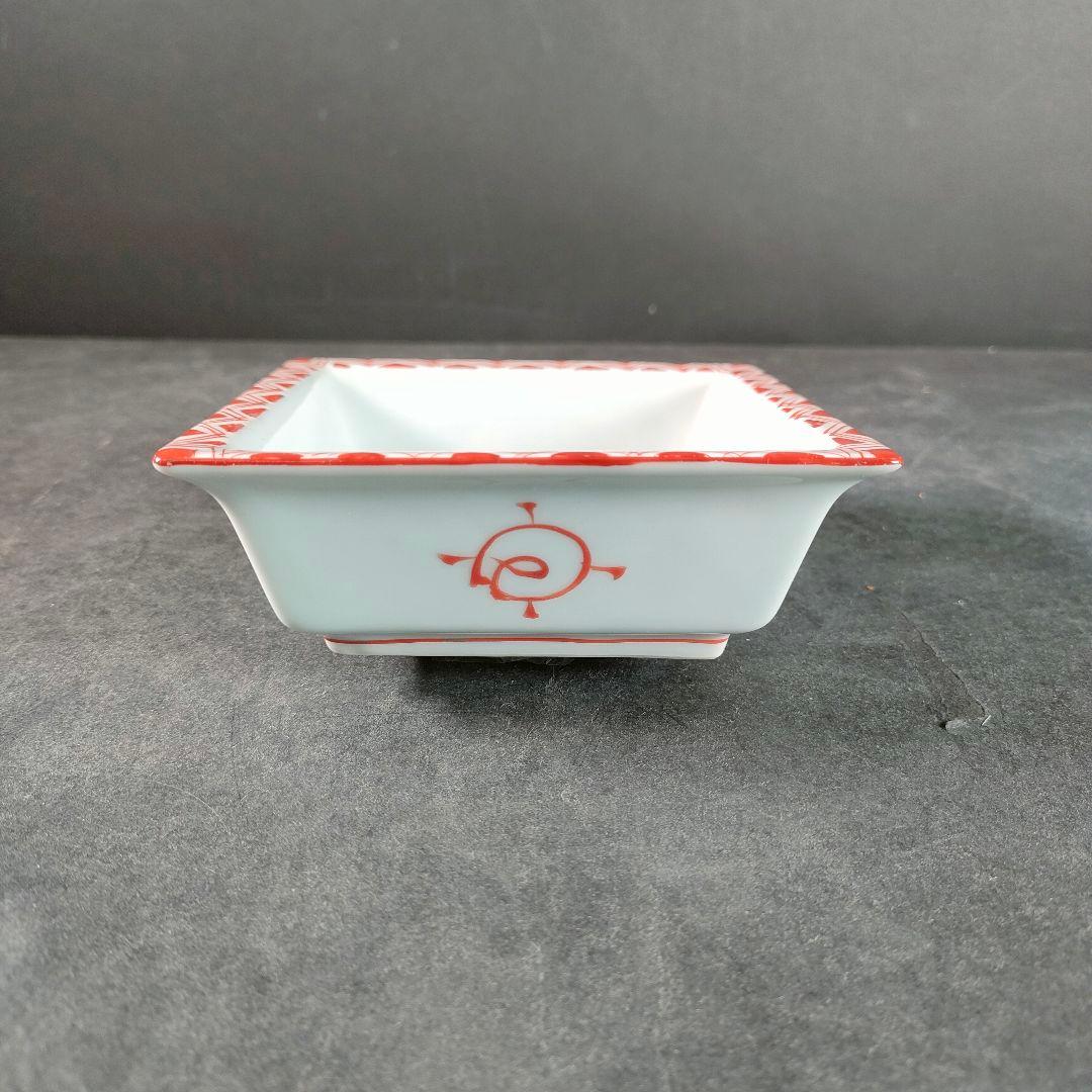 C7-6/有田焼/源右衛門/赤絵四角小皿27客/小鉢/向付/懐石料理/懐石道具