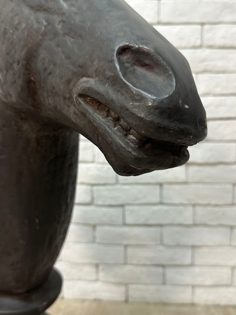 【東京都23区配送無料】定価18万　H87cm チェスナイト　置物 ホース　馬