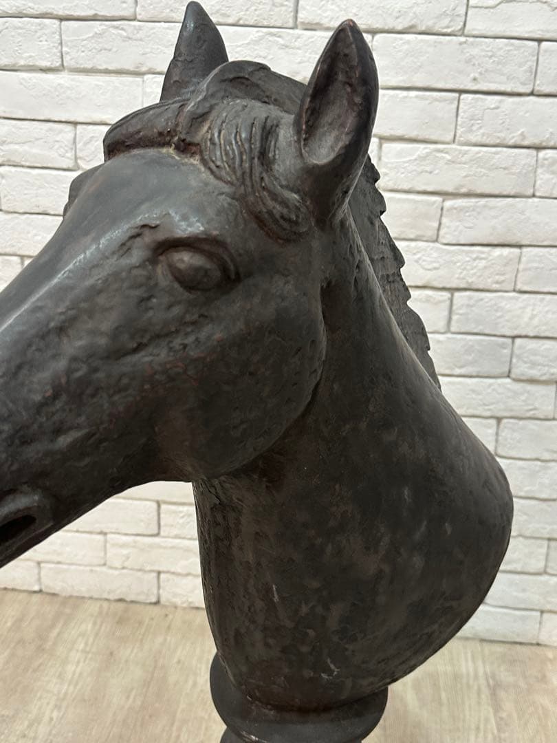 【東京都23区配送無料】定価18万　H87cm チェスナイト　置物 ホース　馬