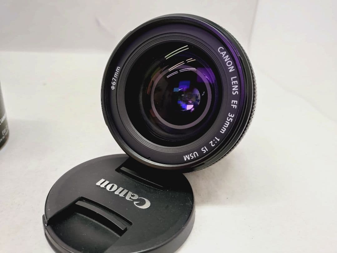 Canon EF35mmF2 IS USM 単焦点レンズ EW-72付き