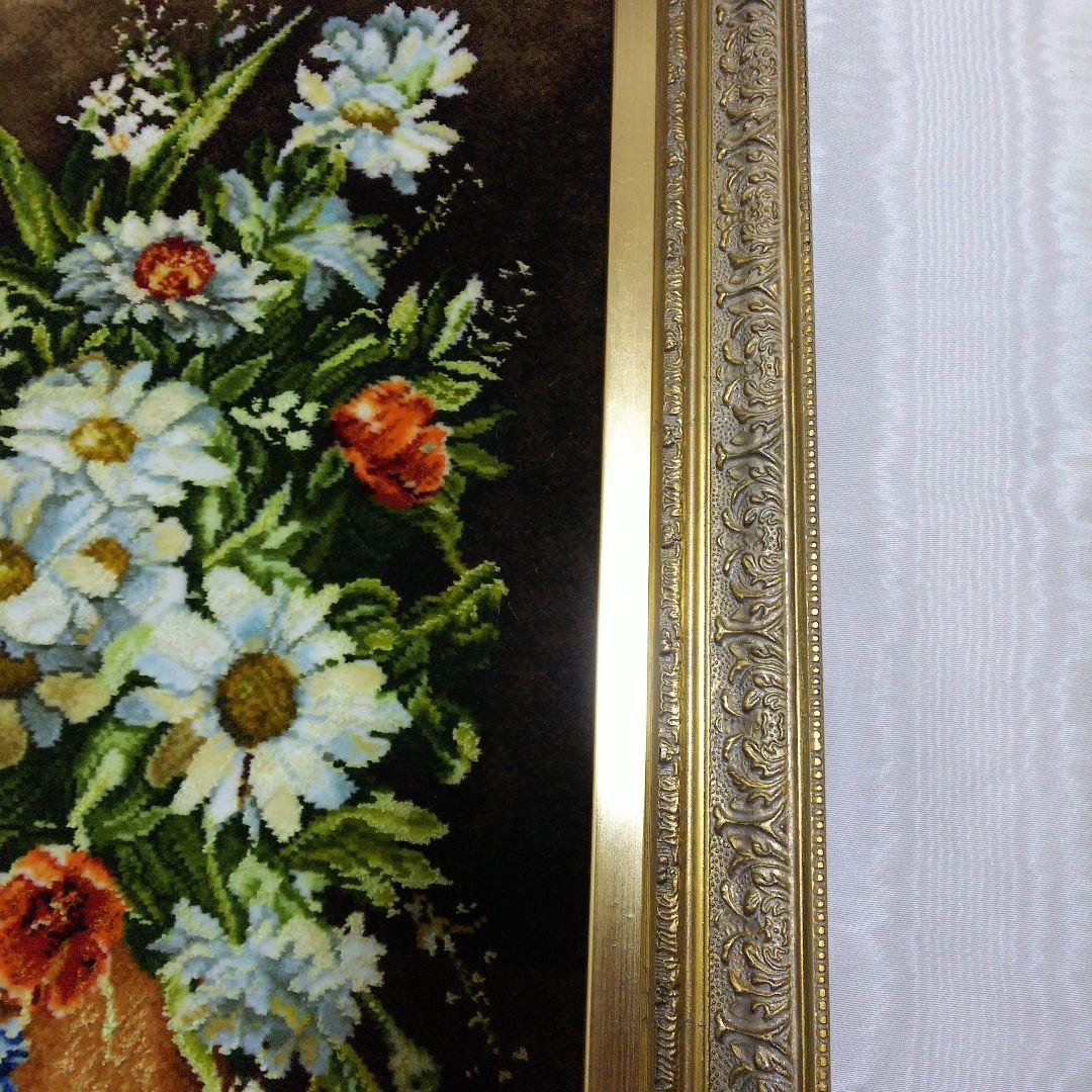 手織りペルシャ絨毯　タブリーズ産絨毯絵画　ウール&シルク