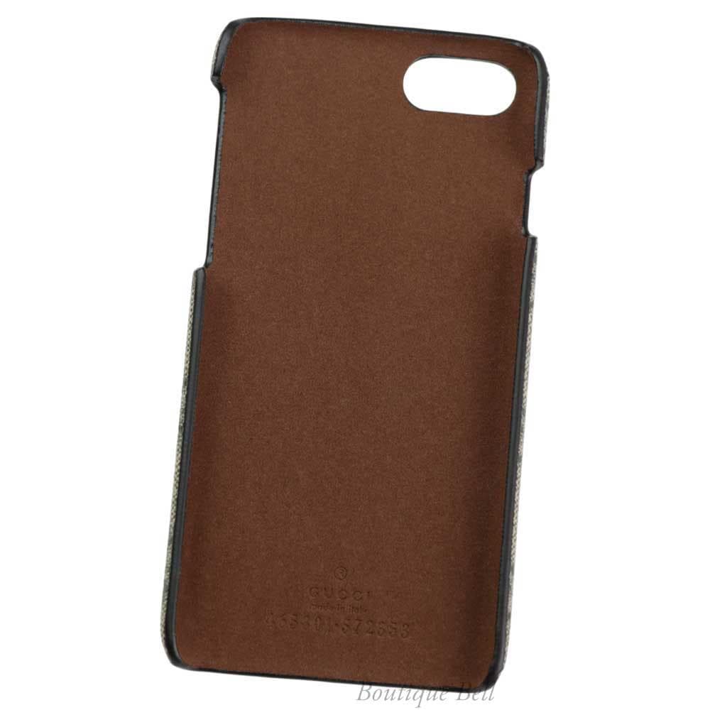 【グッチ】タイガー GGスプリーム iPhone7/8/SEケース Beige