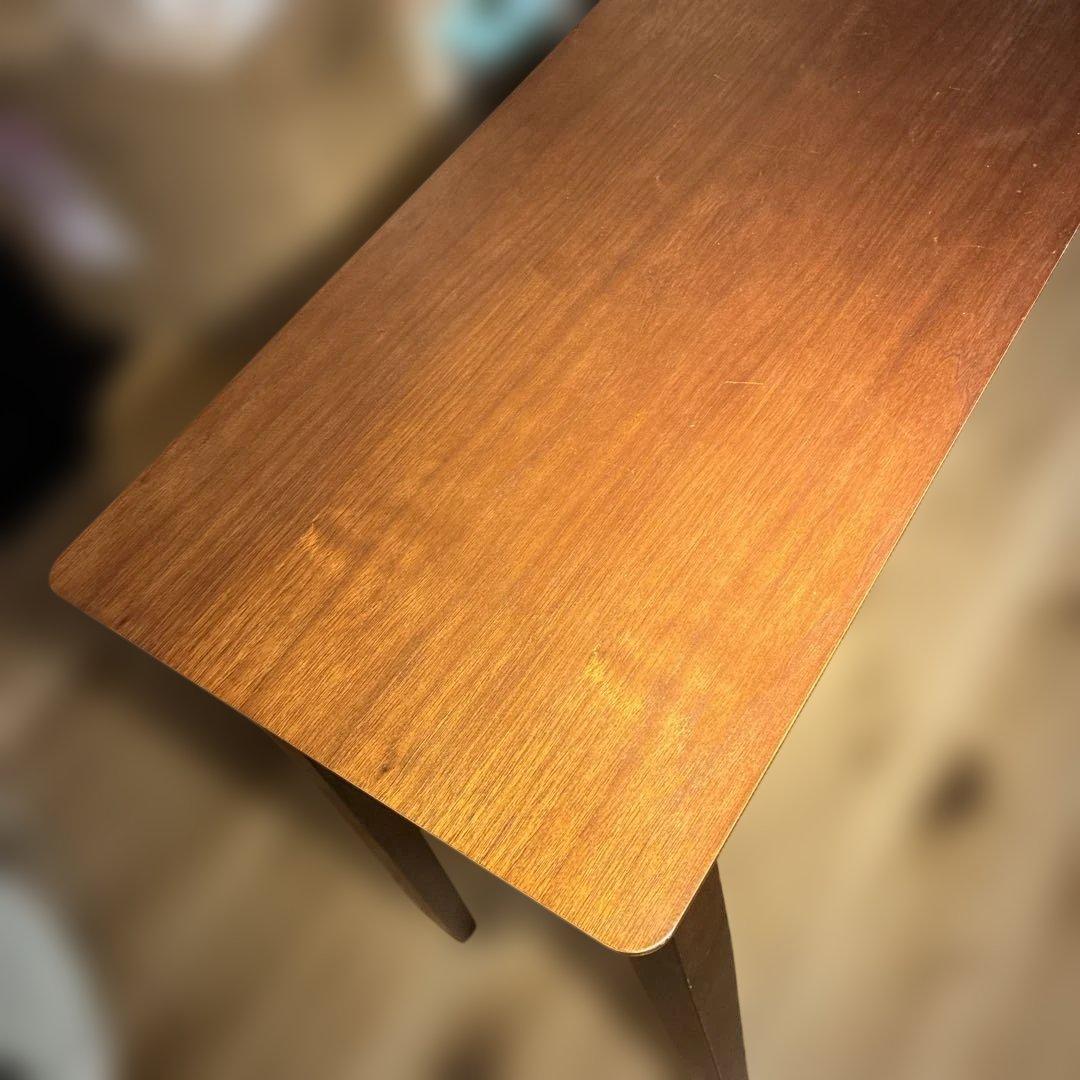 最終値下げ　美品　上質ウォルナット突板 美品デスク 引出付コンソール110cm