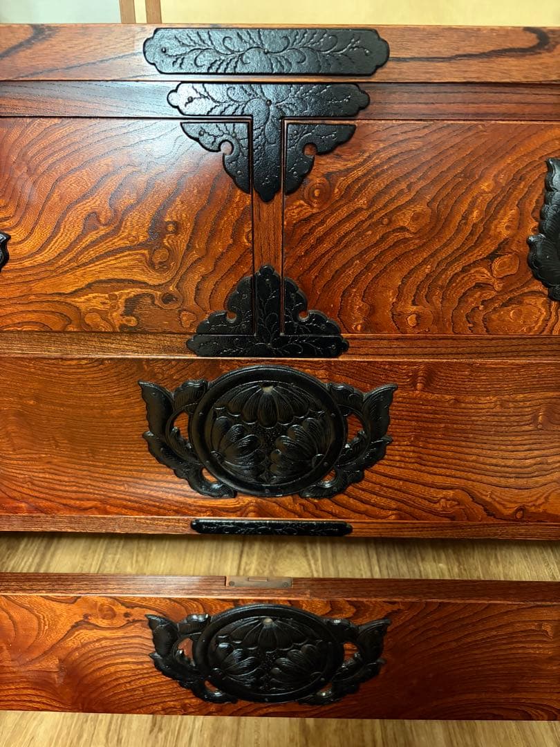 岩谷堂箪笥 アンティーク民芸品 収納箪笥 チェスト 整理ダンス鍵あり民芸家具