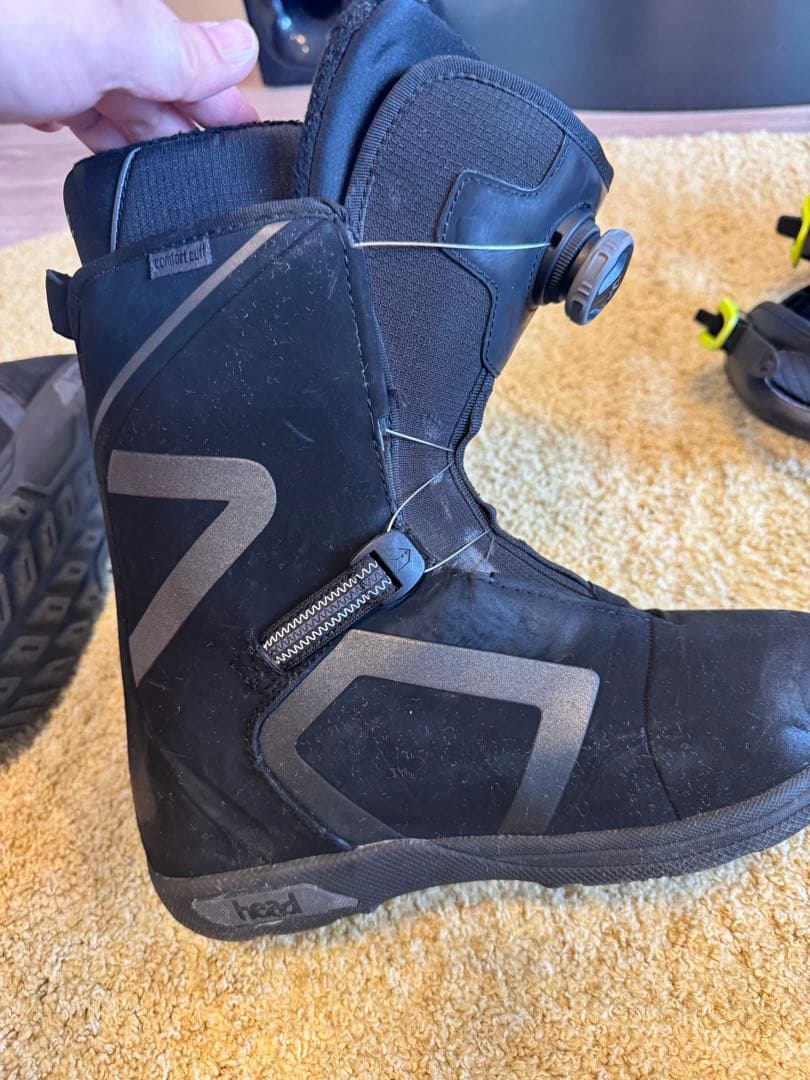 UNIONビンディングブラック・イエロー/head スノーボードブーツ ブラック