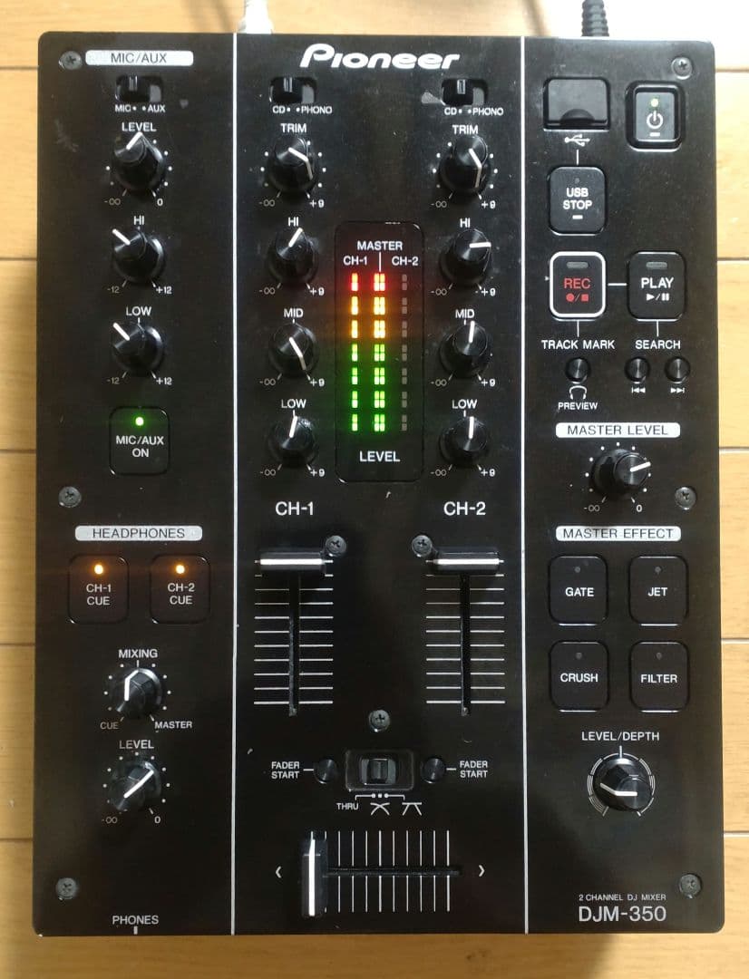 Pioneer DJM-350 動作確認済み　クロスCHフェーダー交換　元箱あり