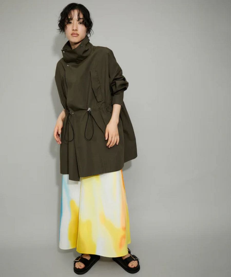 【アダムエロペ】スタンドカラーハーフモッズコート