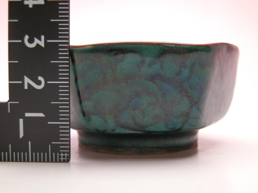 六角盃 九谷 庄三 青手 角福 2客セット E71224