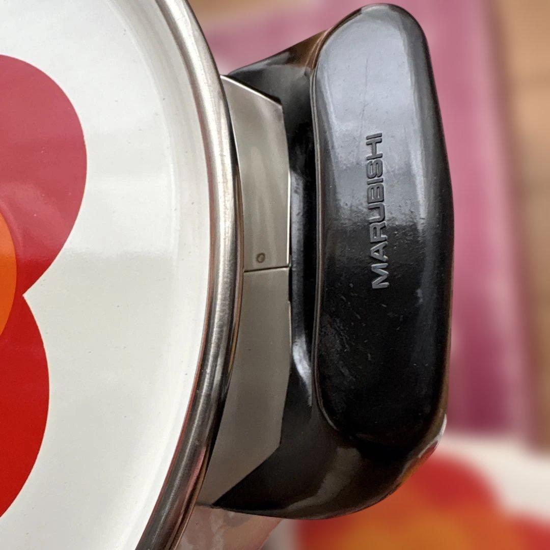 マルビシ フィオーレ 両手鍋 花柄レトロホーロー鍋 昭和レトロポップ 新品未使用