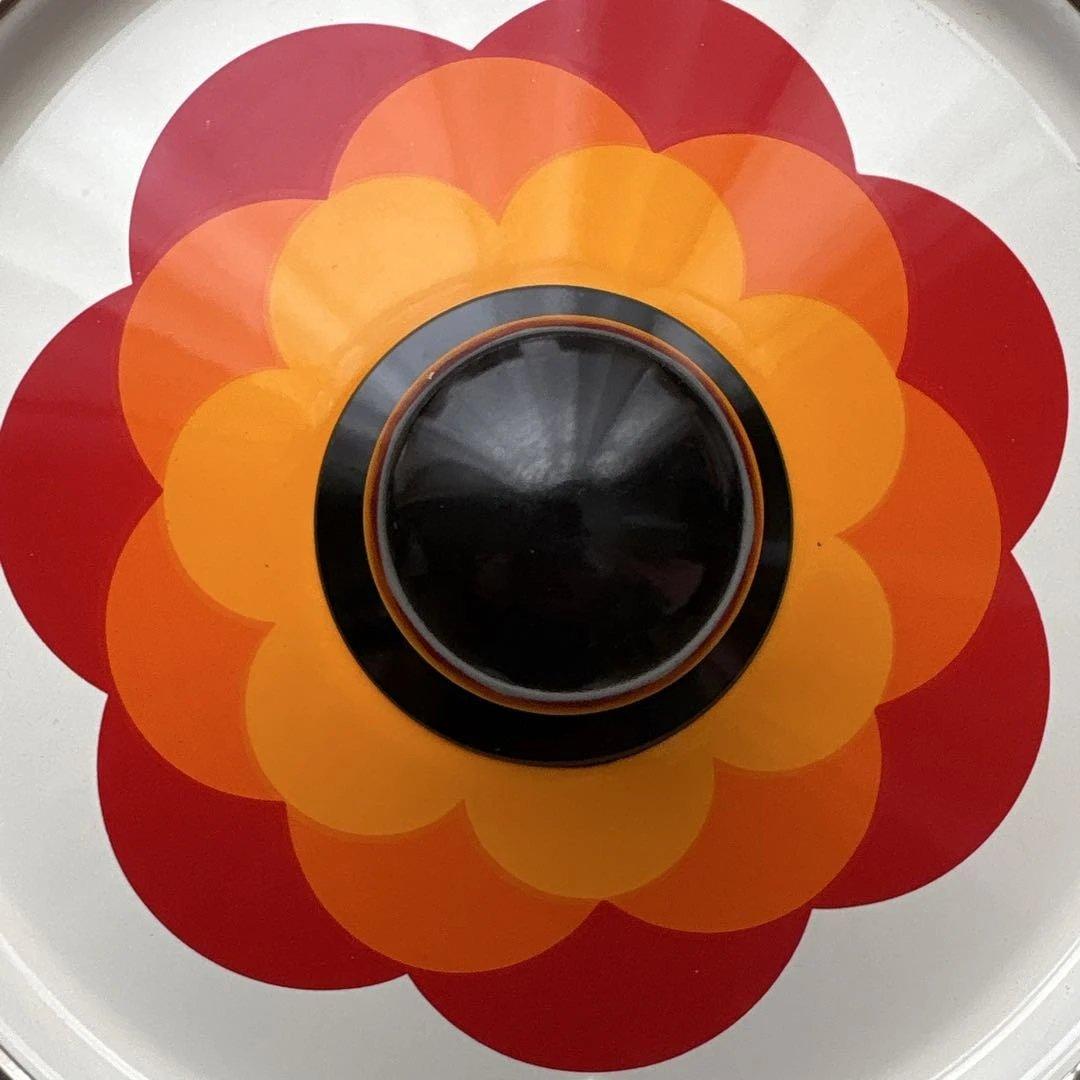 マルビシ フィオーレ 両手鍋 花柄レトロホーロー鍋 昭和レトロポップ 新品未使用