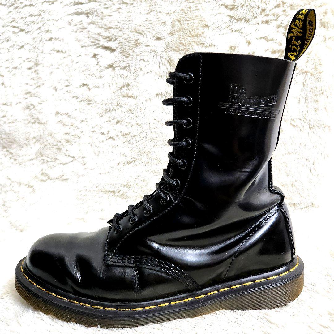と*ら様 希少　ドクターマーチン　本革　10ホール　ブーツ　黒　UK10　29.