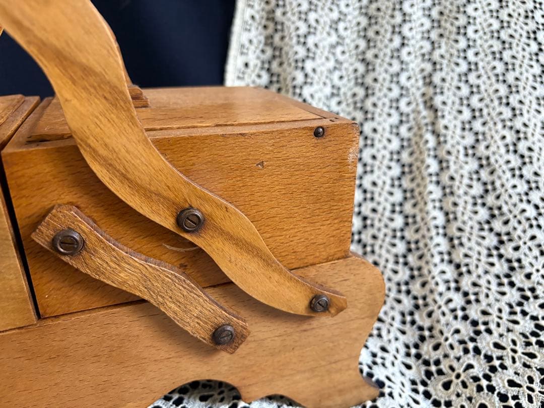 おままごと 木製ソーイングボックス お裁縫箱 フランスアンティーク