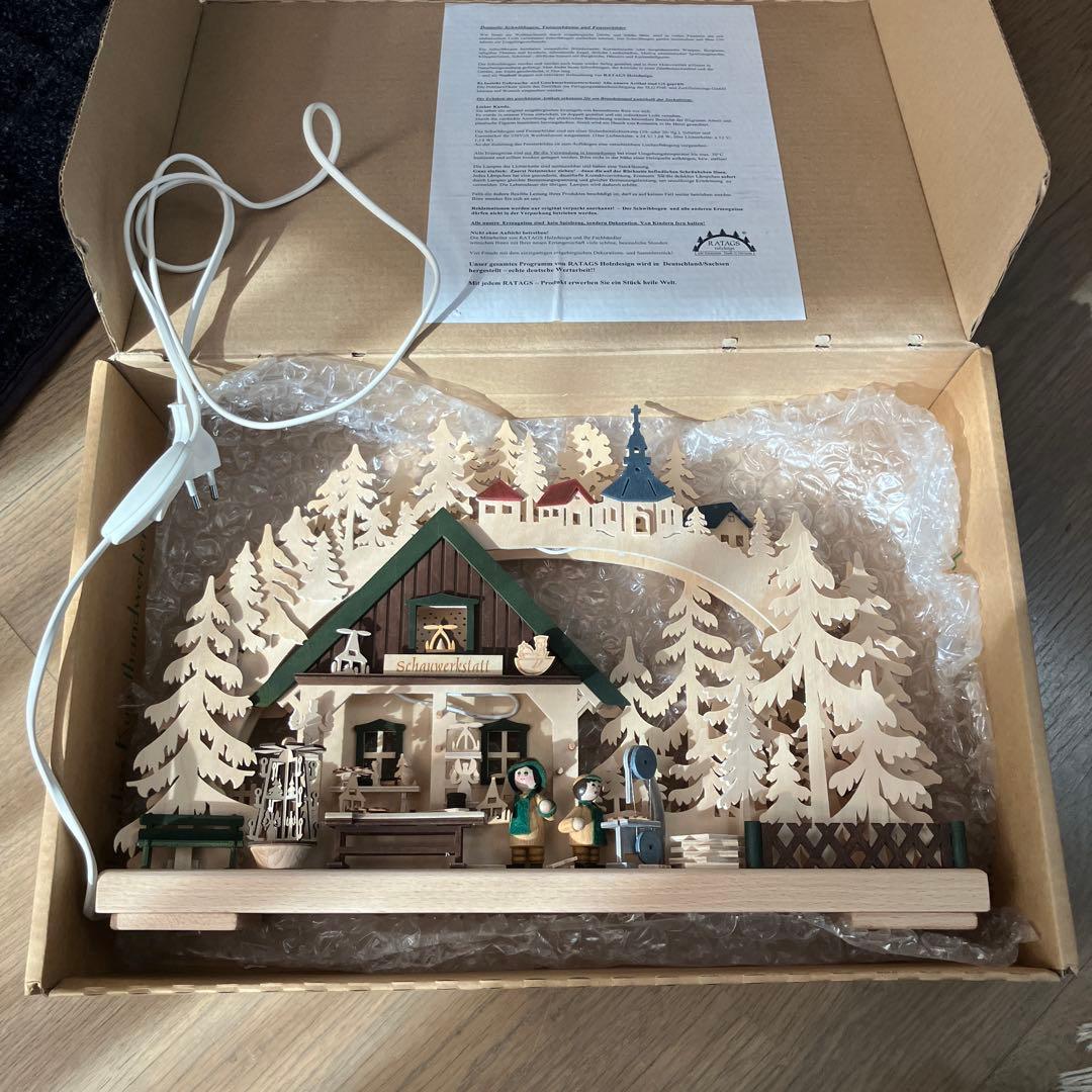 ドイツ　エルツ地方　木のクリスマス飾り　キャンドルアーチ　シュヴィップボーゲン