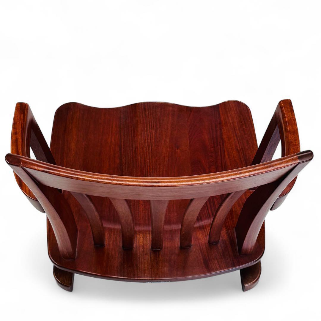 【良品】 大塚家具 ローチェア 回転式 座椅子 和風 モダン 天然木 2