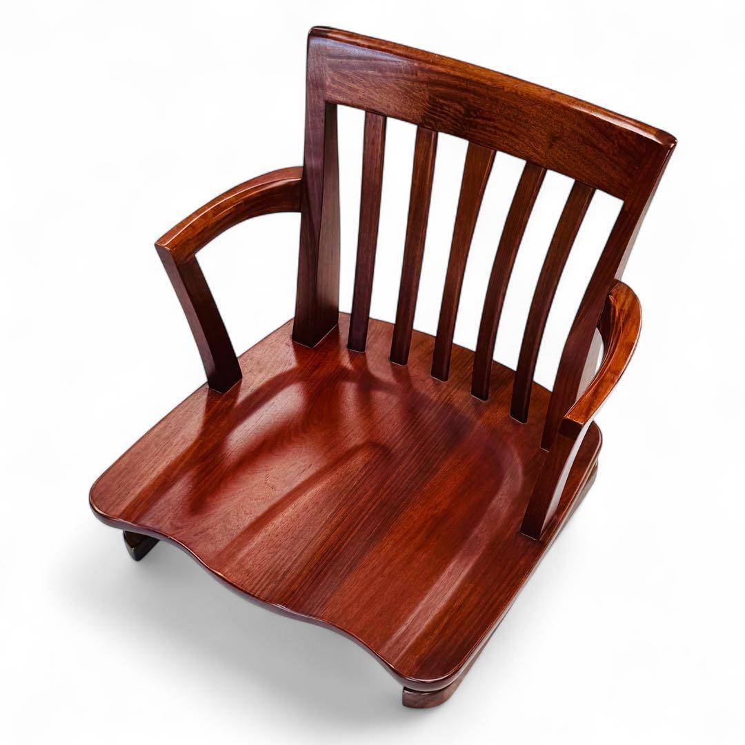 【良品】 大塚家具 ローチェア 回転式 座椅子 和風 モダン 天然木 2