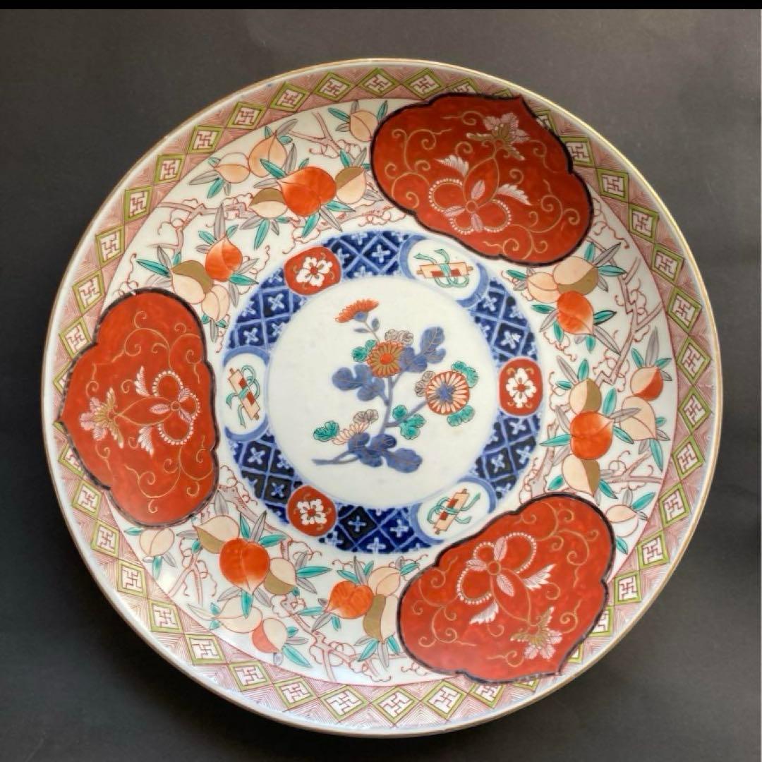 大皿 飾り皿 伊万里焼 大明萬歴年製 31cm