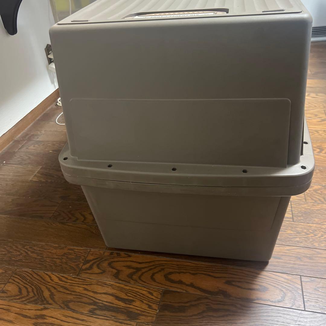 大型犬用プラスチック犬ケージ グレー