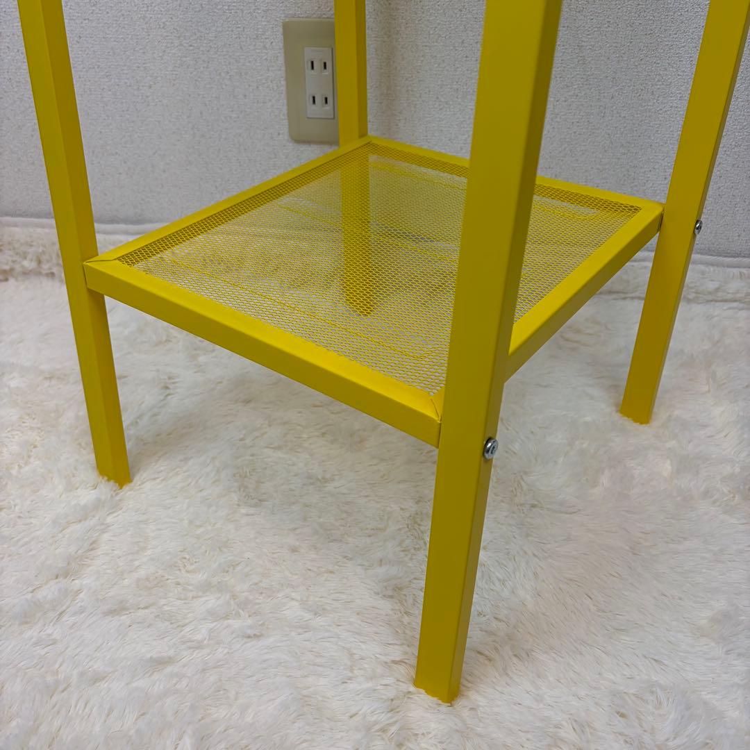 送料無料 IKEA LERBERG レールベリ イエロー メタルラック 4段