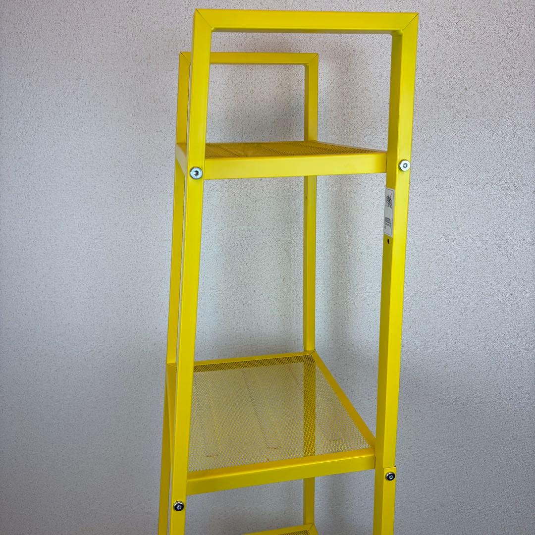 送料無料 IKEA LERBERG レールベリ イエロー メタルラック 4段