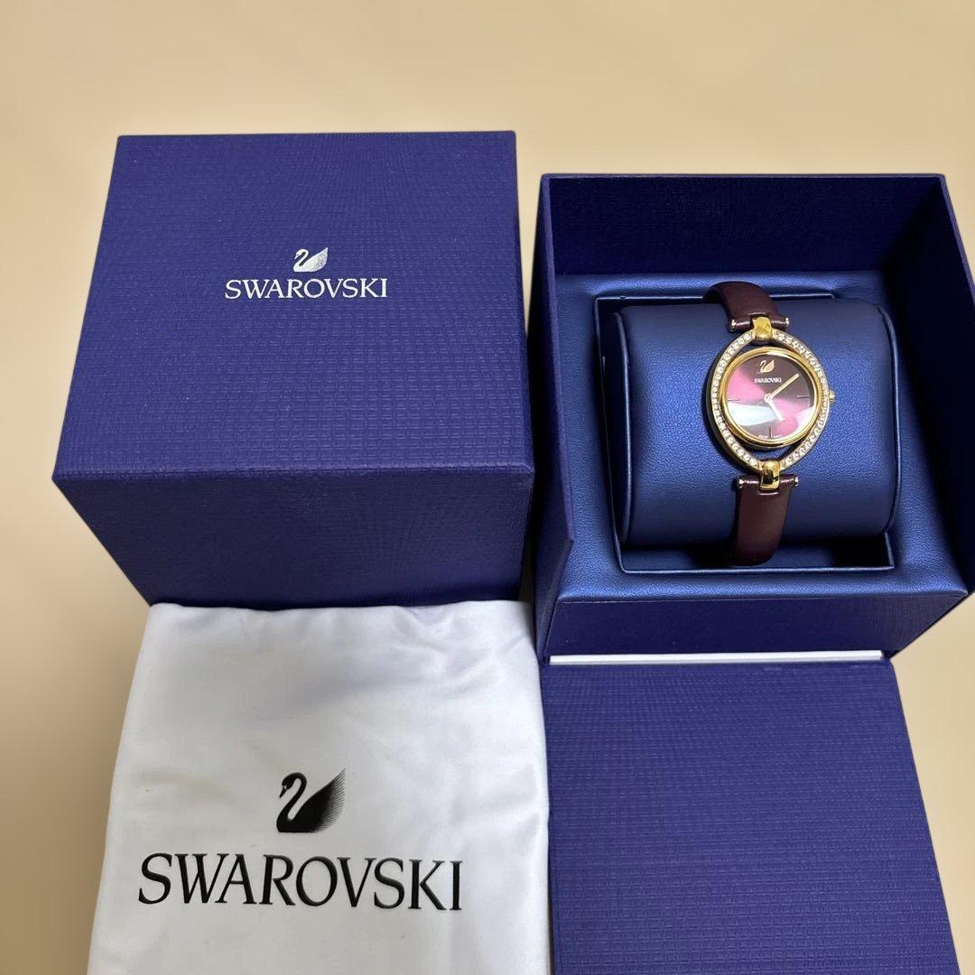 Swarovski レディース 腕時計 ゴールド ブラウン