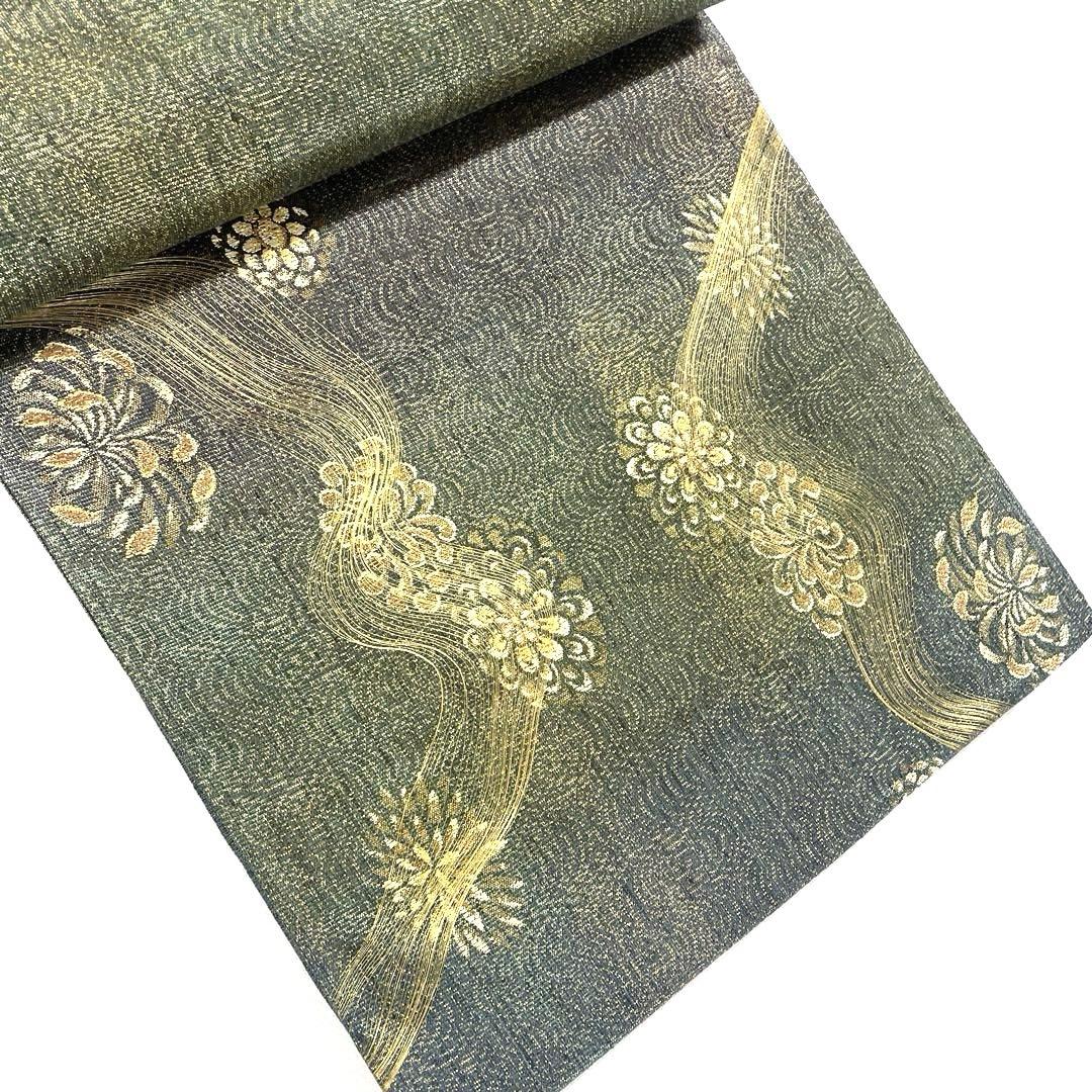 専用帯6132 ●染織の名門 しょうざん謹製 高級 正絹 生紬 太鼓六通 袋帯