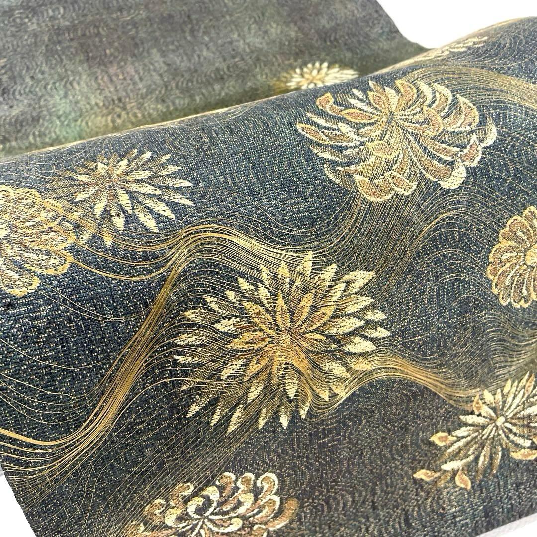 専用帯6132 ●染織の名門 しょうざん謹製 高級 正絹 生紬 太鼓六通 袋帯