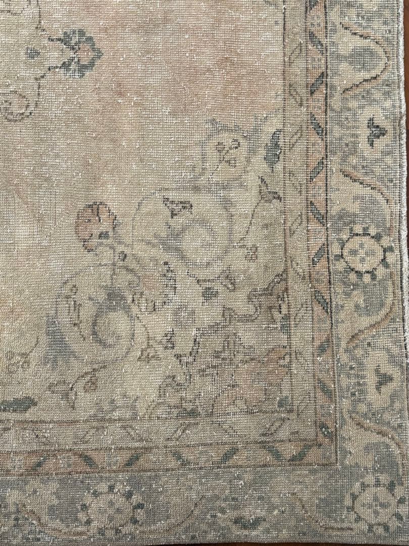 超大判　ヴィンテージラグ　オーバーダイ　オリエンタル　トルコ　ウシャク　ベージュ