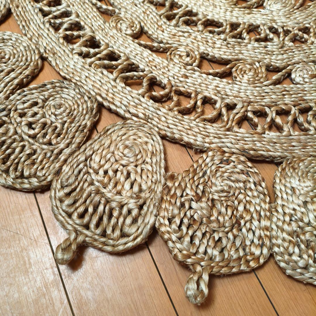 未使用◆ A depeche アデペシュ ジュート ラグ 9992