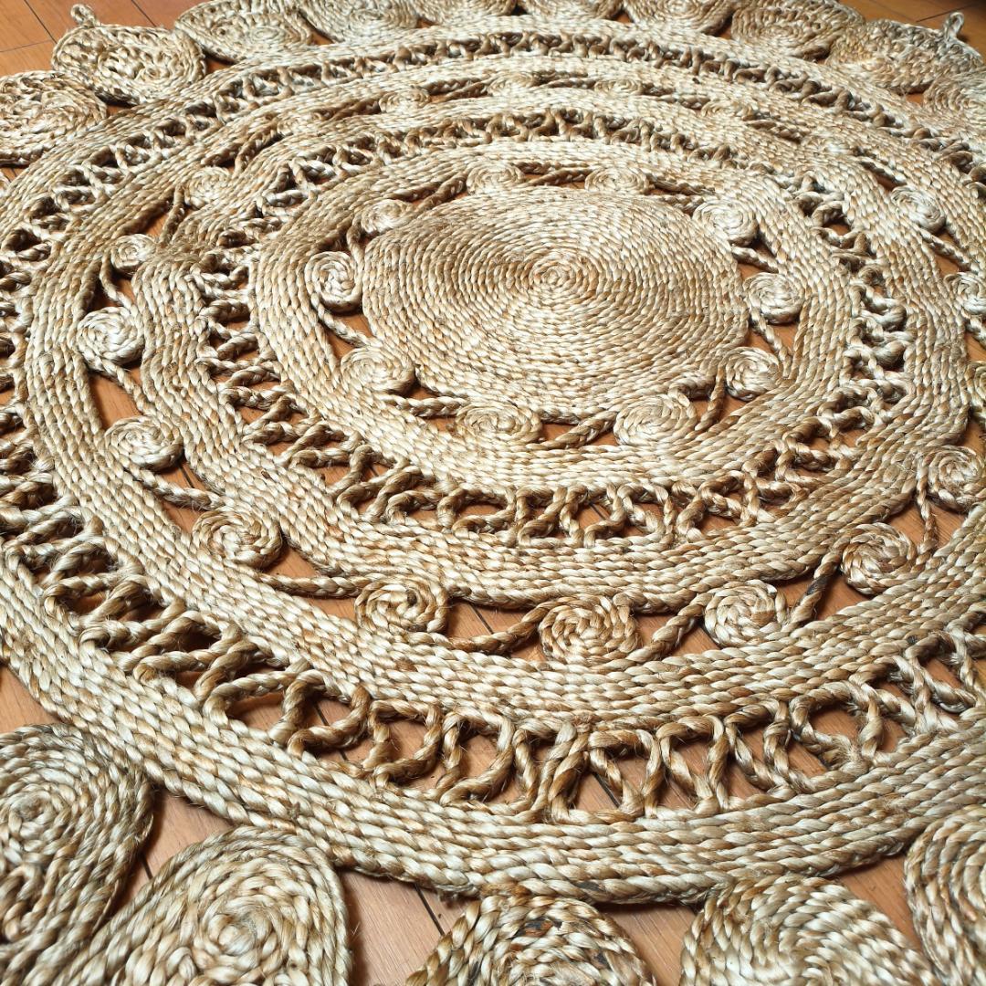 未使用◆ A depeche アデペシュ ジュート ラグ 9992
