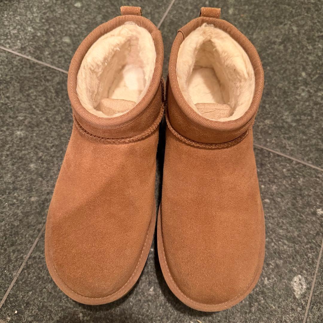 UGG クラシックウルトラミニ プラットフォーム ブラウン 24cm