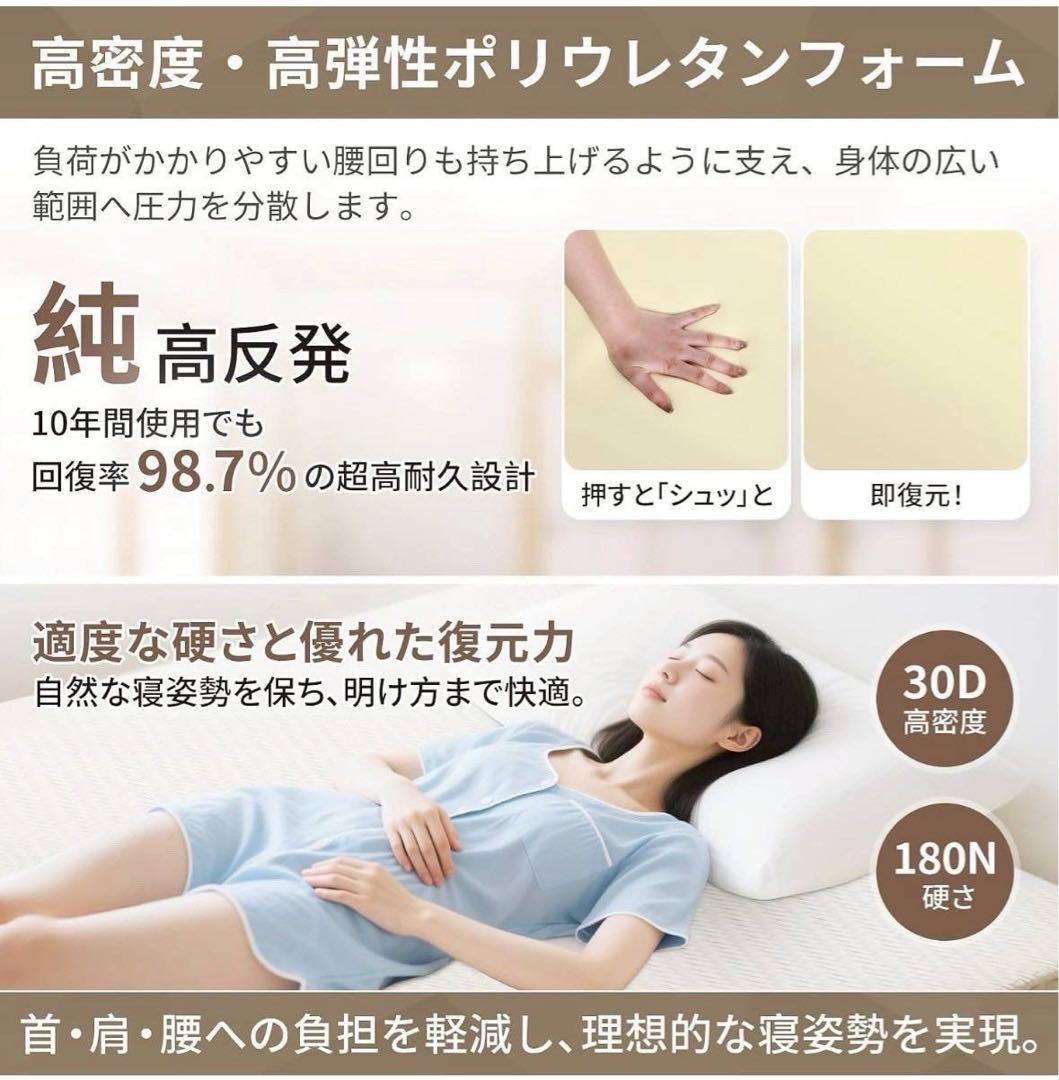 2個セット　マットレス 180N高反発 セミダブル 120×200×3cm