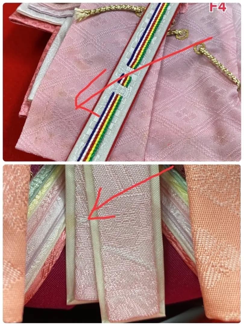 F4-7 訳あり特価　きれいな刺しゅう花柄衣裳　三五親王のみ