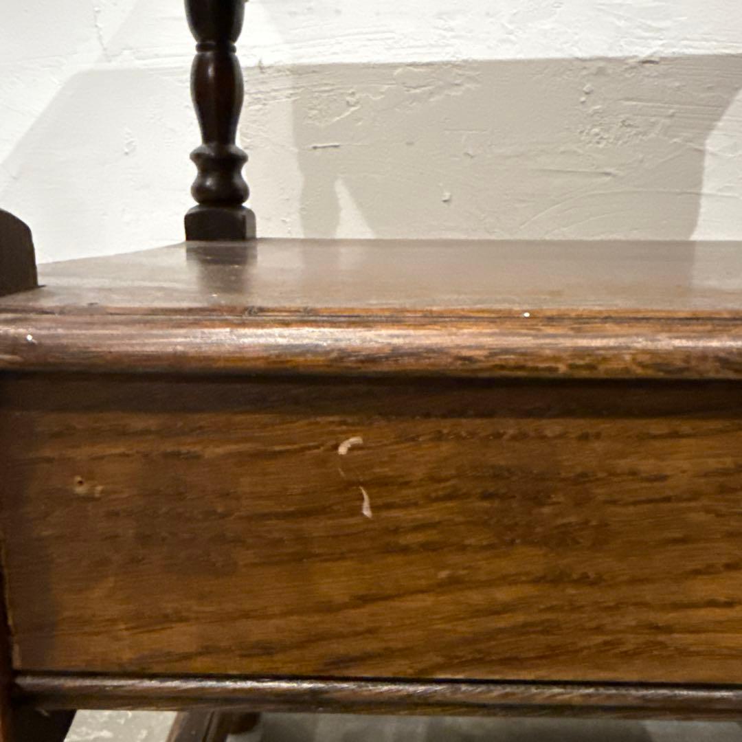 年末年始saleヴィンテージ　木製サイドテーブル　引き出し付き　2段