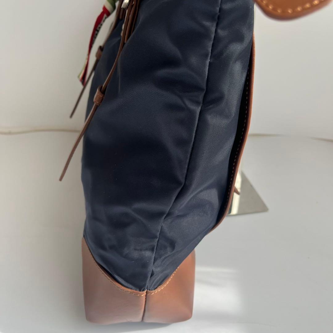 ✨未使用保管✨　Orobianco 　レザー　ナイロン　ビジネスバッグ　ネイビー