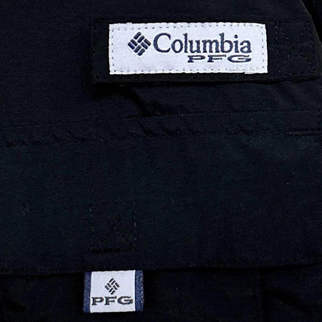【コロンビア】PFG フィッシング 長袖シャツ 釣り 渓流 海 M 黒×グレー