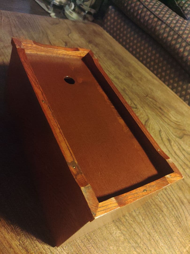 希少　ティッシュボックス　ハンドメイド　日本製　無垢　レトロ　アンティーク