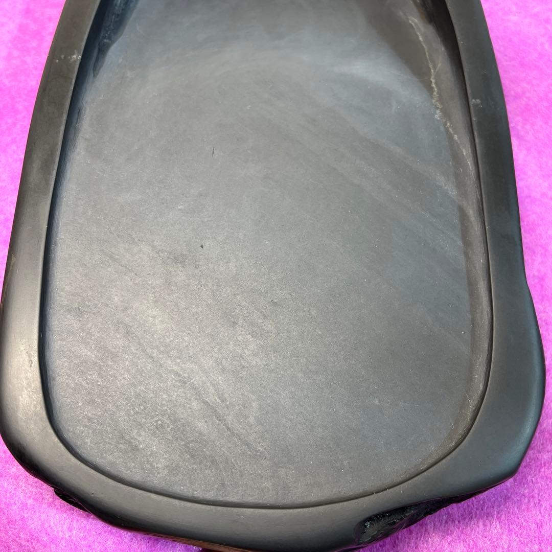 ⭕️22cm超　2kg超　大型雨端本石　大型自然硯　石紋綺麗　58年経過　記念品