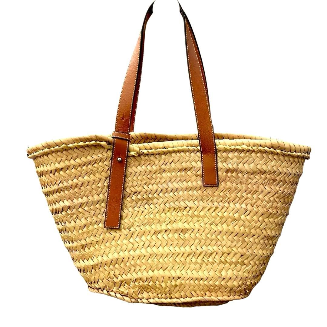 【極美品 ✨】正規品 ロエベ かごバッグ ラフィア トート ラージ バスケット